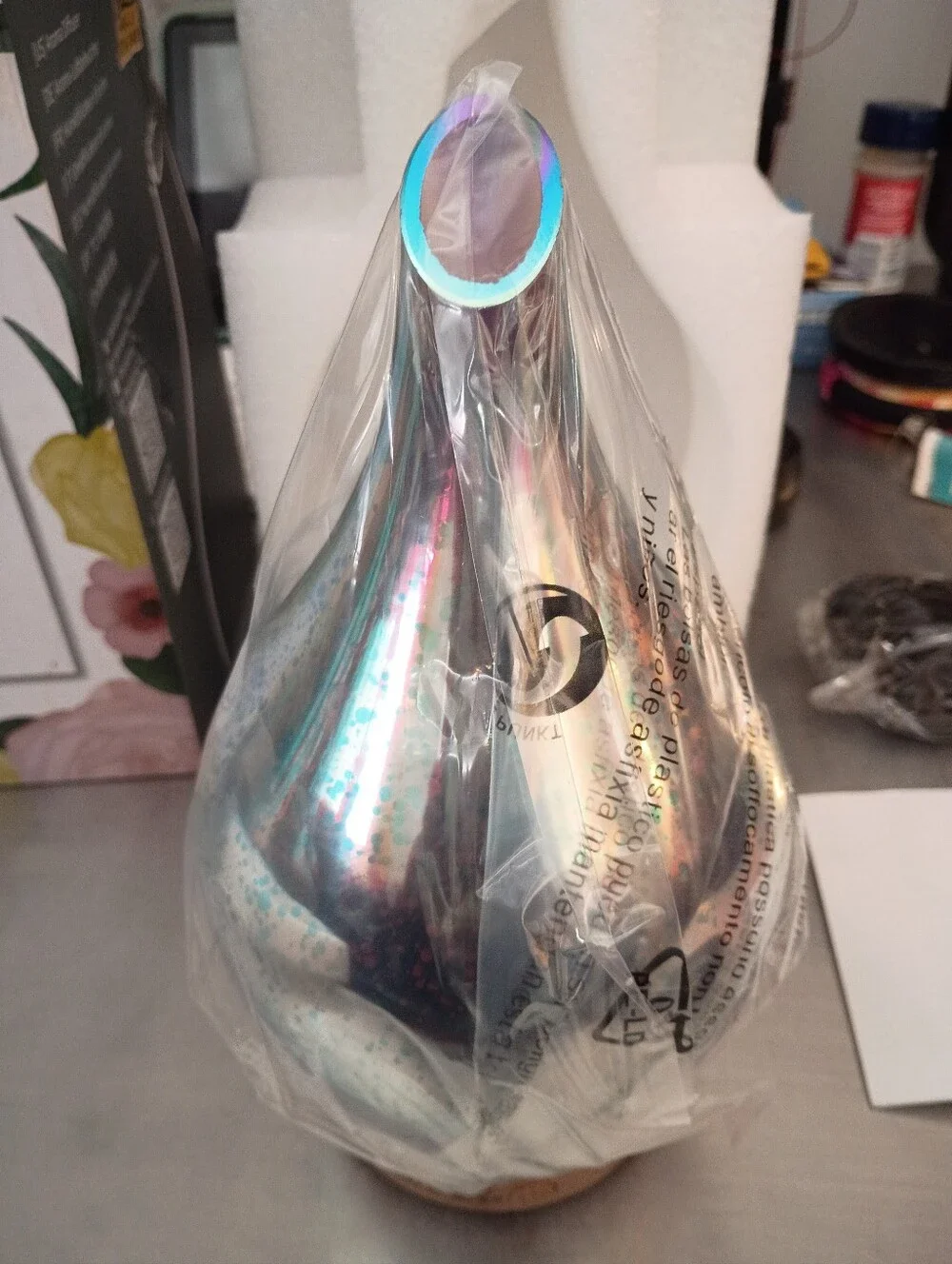 Porseme Afantty Diffuser Iridescent Teardrop Party Table Decor - Blue 100 ml
